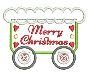 Stickmuster  - Gingerbread Christmas Weihnachtswagon